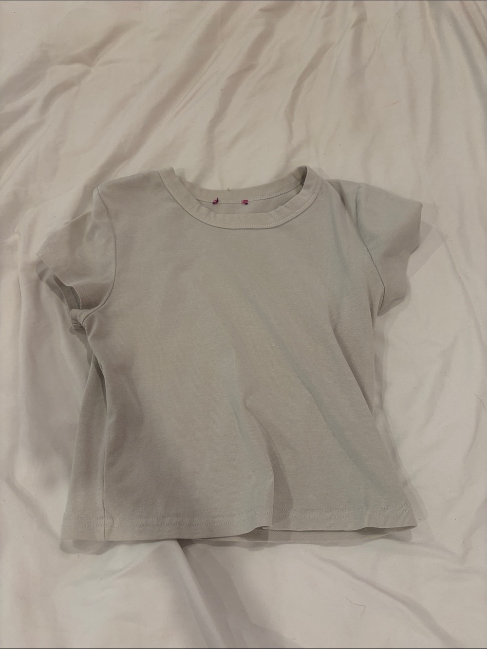 Edikted Light Gray Crop Tee